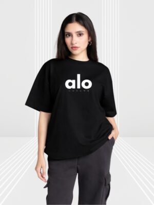 Alo Premium Cotton Drop Shoulder T-Shirt