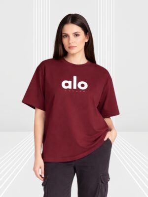 Alo Premium Cotton Drop Shoulder T-Shirt