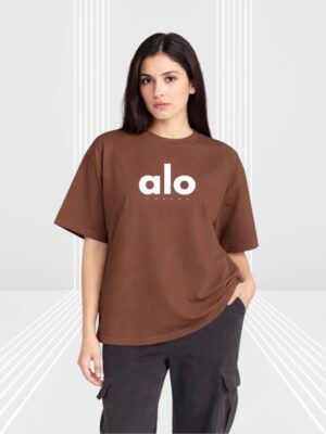 Alo Premium Cotton Drop Shoulder T-Shirt
