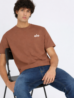 Alo Premium Cotton Drop Shoulder T-Shirt