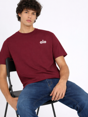 Alo Premium Cotton Drop Shoulder T-Shirt