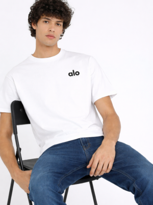 Alo Premium Cotton Drop Shoulder T-Shirt