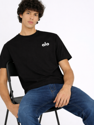 Alo Premium Cotton Drop Shoulder T-Shirt